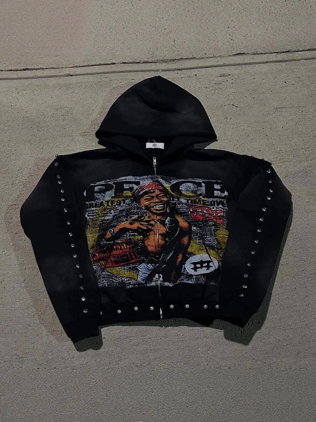 Vintage-Style Y2k Full Zip Hoodie